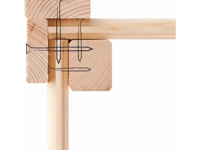 Kinder Karibu Kinder-Gartengeräte|Express Gartenhaus Speedy A Set Naturbelassen 433 cm x 217 cm Anbaudach