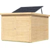 Fahrradgarage 4 m. Solarkit Naturbelassen 167 x 209 x 212 cm*Karibu Clearance