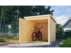 Karibu Fahrradboxen|Fahrradgarage belassen 162,5 cm x 216,5 cm