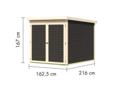 Fahrradgarage 162,5 cm x 216,5 cm*Karibu Hot