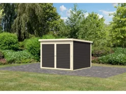 Karibu Fahrradboxen|Fahrradgarage Terragrau 167 x 209 x 212 cm