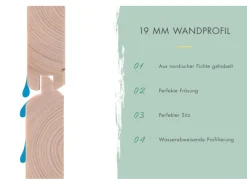 Kinder Karibu Kinder-Gartengeräte|Gartenhaus Diego 4 B Terragrau/Anthrazit 209 x 298 x 213 cm