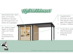 Karibu Gartenschränke|Gartenhaus Diego 3,5 C Anthrazit/Graualuminium 209 x 238 x 242 cm