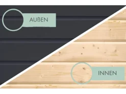 Karibu Gartenschränke|Gartenhaus Diego 3,5 C Anthrazit/Graualuminium 209 x 238 x 242 cm