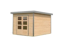 Gartenhaus Domingo A Naturbelassen/Grau 218,5 x 270 x 270 cm*Karibu New