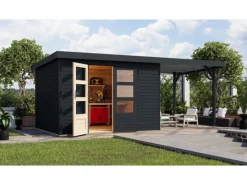 Gartenhaus Ernesto 5 C Anbaudach 209 x 298 x 242 cm*Karibu Discount