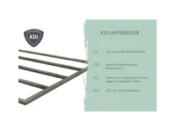 Kinder Karibu Kinder-Gartengeräte|Gartenhaus Grünberg 5 Naturbelassen 7,84 m²