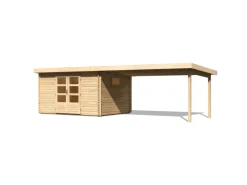 Gartenhaus Jeebel 4 m. Schleppdach 400 cm Naturbelassen*Karibu Clearance