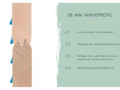 Gartenhaus Jeebel 4 m. Schleppdach 400 cm Naturbelassen*Karibu Clearance