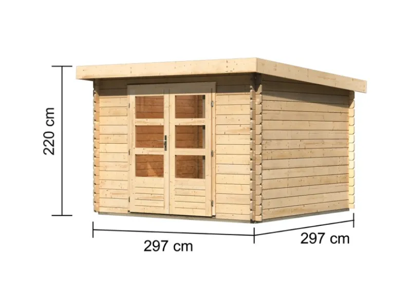 Kinder Karibu Kinder-Gartengeräte|Gartenhaus Kamilla 5 Naturbelassen 7,84 m²