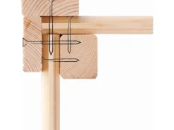 Kinder Karibu Kinder-Gartengeräte|Laubbläser|Gartenhaus Set Retola 6 Terragrau mit Anbauschrank 9,03 m²