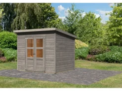 Kinder Karibu Kinder-Gartengeräte|Gartenhaus Vellinge 5 Vorvergraut 219 x 238 x 210 cm