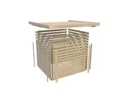 Gartenhaus Vellinge 2 m. Anbaudach Vorvergraut 219 x 178 x 122 cm*Karibu Sale