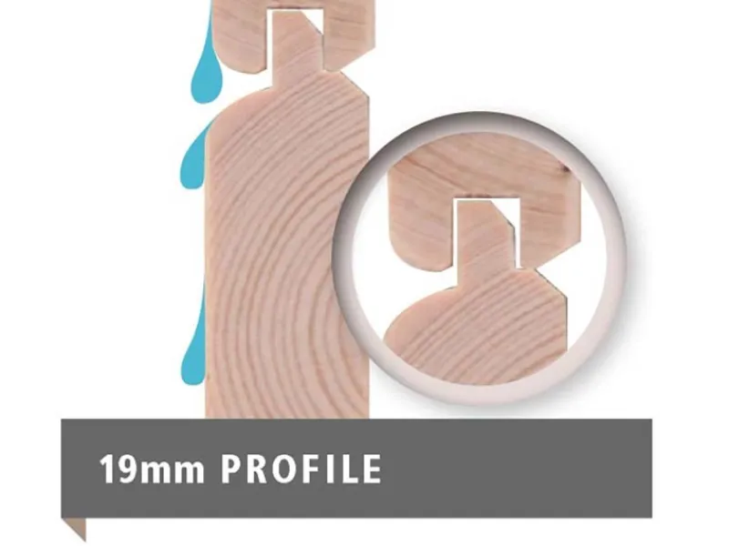 Karibu Gartenlauben|Holz-Gartenhaus Boras Natur Flachdach Unbehandelt 298 cm x 242 cm