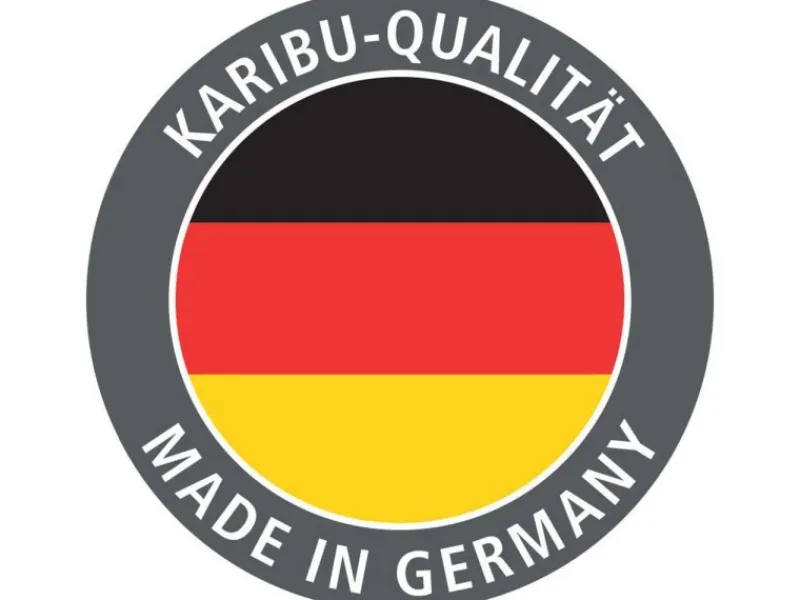 Karibu Gartenlauben|Holz-Gartenhaus Boras Natur Flachdach Unbehandelt 298 cm x 242 cm