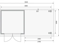 Kinder Karibu Kinder-Gartengeräte|Holz-Gartenhaus Boras Natur Flachdach Unbehandelt 209 cm x 213 cm