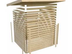 Kinder Karibu Kinder-Gartengeräte|Holz-Gartenhaus Boras Natur Flachdach Unbehandelt 209 cm x 213 cm