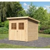 Karibu Gartenlauben|Holz-Gartenhaus Egersund Natur Pultdach Unbehandelt 209 cm x 213 cm