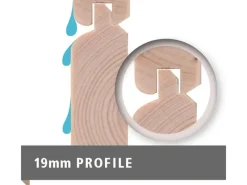 Karibu Gartenlauben|Holz-Gartenhaus Kristiansund Terragrau Lackiert 181 cm x 442 cm