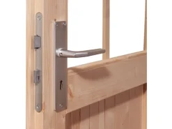 Karibu Gartenlauben|Holz-Gartenhaus Kristiansund Terragrau Lackiert 181 cm x 442 cm