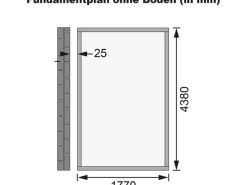 Karibu Gartenlauben|Holz-Gartenhaus Kristiansund Terragrau Lackiert 181 cm x 442 cm