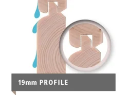 Karibu Gartenlauben|Holz-Gartenhaus Linköbing Pultdach Lackiert 238 cm x 242 cm