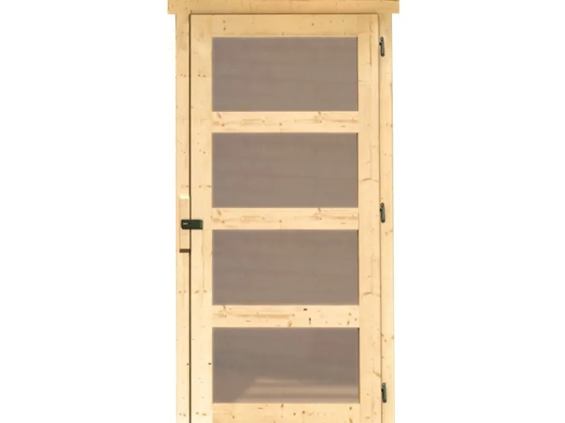 Karibu Gartenlauben|Holz-Gartenhaus Mühlenbach Natur Flachdach Unbehandelt 400 cm x 242 cm