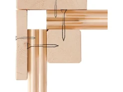 Holz-Gartenhaus Norrköping Terragrau Pultdach Lackiert 365 cm x 305 cm*Karibu