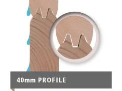 Holz-Gartenhaus Norrköping Terragrau Pultdach Lackiert 365 cm x 305 cm*Karibu