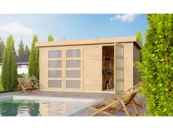 Kinder Karibu Kinder-Gartengeräte|Holz-Gartenhaus Nürnberg BxT: 400 cm x 213 cm