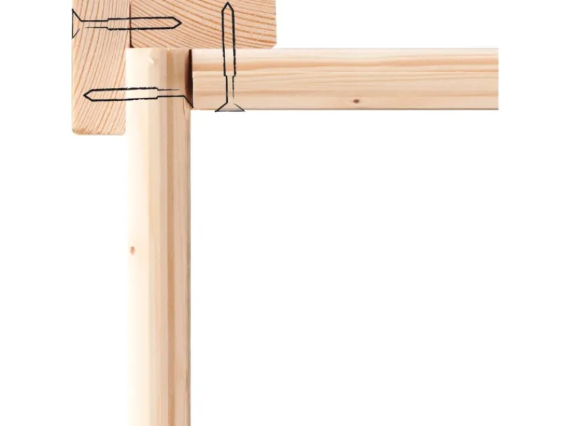 Karibu Gartenlauben|Holz-Gartenhaus Orsa Naturbelassen Satteldach 177 cm x 89,5 cm