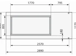 Karibu Gartenlauben|Holz-Gartenhaus Orsa Naturbelassen Satteldach 177 cm x 89,5 cm