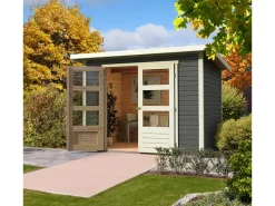 Karibu Gartenlauben|Holz-Gartenhaus Sitten 4 : 242 cm x 242 cm