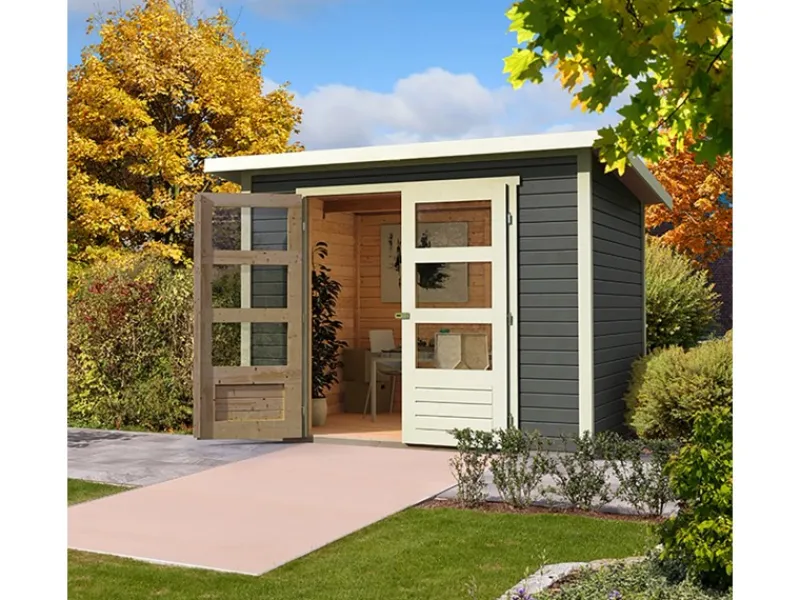 Karibu Gartenlauben|Holz-Gartenhaus Sitten 4 : 242 cm x 242 cm