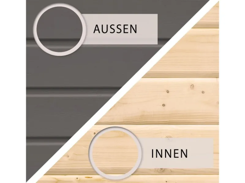 Karibu Gartenlauben|Holz-Gartenhaus Sitten 4 : 242 cm x 242 cm