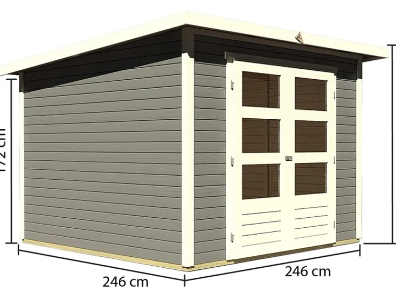 Karibu Gartenlauben|Holz-Gartenhaus Sitten 4 : 242 cm x 242 cm