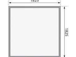 Holz-Gartenhaus Sitten Terragrau Pultdach Lackiert 182 cm x 182 cm*Karibu Online