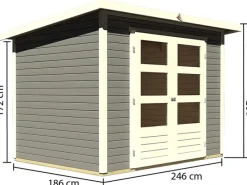 Holz-Gartenhaus Sitten 3 242 cm x 182 cm*Karibu New