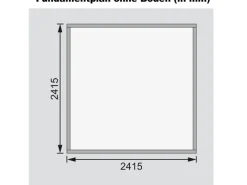 Karibu Gartenlauben|Holz-Gartenhaus Sitten Terragrau Pultdach Lackiert 242 cm x 242 cm