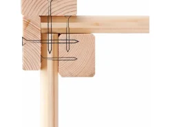 Holz-Gartenhaus Sölve Natur Flachdach Unbehandelt 298 cm x 302 cm*Karibu Hot