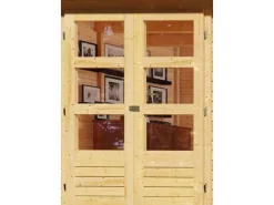 Kinder Karibu Kinder-Gartengeräte|Gartenlauben|Holz-Gartenhaus Sölve Natur Flachdach Unbehandelt 238 cm x 213 cm