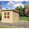 Karibu Gartenlauben|Holz-Gartenhaus Vellinge Natur Unbehandelt 208 cm x 210 cm