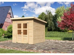 Karibu Gartenlauben|Holz-Gartenhaus Vellinge Natur Unbehandelt 208 cm x 210 cm