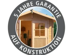 Karibu Gartenlauben|Holz-Gartenhaus Vellinge Natur Unbehandelt 208 cm x 210 cm