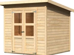 Karibu Gartenlauben|Holz-Gartenhaus Vellinge Natur Unbehandelt 208 cm x 210 cm