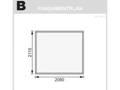 Karibu Gartenlauben|Holz-Gartenhaus Vellinge Natur Unbehandelt 208 cm x 210 cm