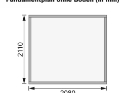 Karibu Gartenlauben|Holz-Gartenhaus Vellinge Natur Unbehandelt 208 cm x 210 cm