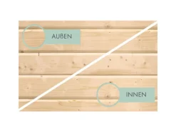 Karibu Mülltonnenboxen|Mülltonnenunterstand 2 mit Hochbeet Naturbelassen