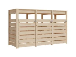 Mülltonnenunterstand 3 mit Hochbeet Naturbelassen*Karibu Online