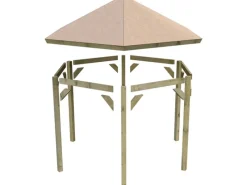 Karibu Pavillons|Pavillon Alicante kesseldruckimprägniert 235 cm x 208 cm x 280 cm